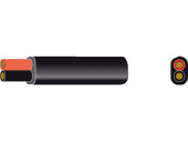 Talamex Flat PVC Cable Black Sheath 2x0.75mm² Red/Black