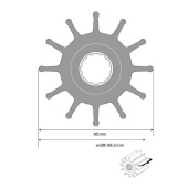 Johnson Pump 09-814B - Neoprene Impeller for F9 Pumps