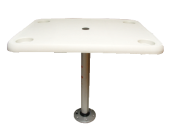 Allpa Table Top Rectangular Set (406x711mm) With Pedestal (H=686mm) And Base