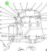 Bukh 008E8701 - Hose Nipple With Throttle for DV36 and DV48 Keel Cooling