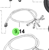 Bukh 00112-5S113 - Coolant Temperature Wiring Harness for R210J and S270J Engines