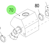 Steyr 2179069-9 - Painted Ball Valve Assembly RAL9006 for Steyr SE and MO Engines