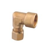 Guidi Brass 90° Elbow Fittings, Compression x Female Thread