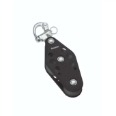 Barton N05440 - Fiddle Block Snap Shackle Size 5 38/64mm – Plain Bearing, Ø38/64mm Sheaves, Max Rope 12mm
