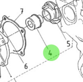 Nanni Diesel 970307627 - Mechanical Seal Assembly for Fresh Water Pump