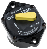 Osculati Panel Mount Watertight Marine Circuit Breakers for Windlass & Bow Thruster (40–200A)