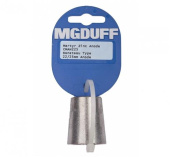 MgDuff CMAN Zinc Propeller Shaft Cap Nut Anodes with Tapered Section and Keyway