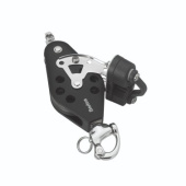 Barton N05641 – Fiddle Block Size 5 Plain Bearing with Snap Shackle, Becket & Cam, 38/64mm Sheaves, Max Rope 12mm, SWL 750kg