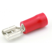 Female Spade Connector Uninsulated - Red, 4.8 x 0.5 mm, 100 pcs.