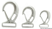 Osculati AISI 316 Stainless Steel Snap Hooks with Rectangular Eye for Webbing