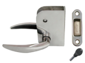 Allpa Stainless Steel Magnetic Door Latch Left With Lock (Without Strike), Door Thickness 16-18mm