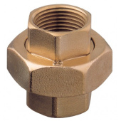 Guidi Brass Union F-F BSP, Tapered Seat with O-Ring