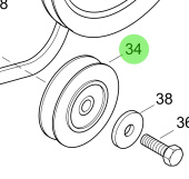 Steyr 2179027-0 - Pulley Tensioner Assembly for Steyr Engine Accessory Belt Drives