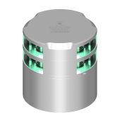 Lopolight 201-015ST-CD - Navigation Light 2NM 360° Green, Double, Silver W/Conn & Alu-Base CD