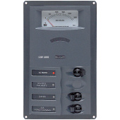 BEP 900-ACM6V-AM-110 - AC Circuit Breaker Panel With Analog Meters, 6SP 1DP AC120V Vertical