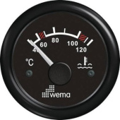 Wema 110355 Blackline Ø52mm Water Temperature 25-120°C - Black