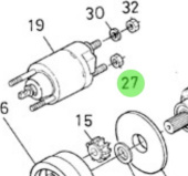 Nanni Diesel 970313416 - Hexagon Nut for Starter Motor