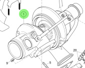 Steyr Z026119-0 - Painted Turbo Assembly for MO286H43 Engines