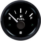 Uflex 60518TK - Ultra Black Fuel Level Gauge E -1/2- F - 0-190 Ohm