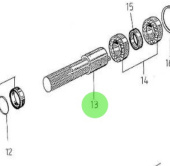 Nanni Diesel 970307484 - Sea Water Pump Shaft for HE Series Engines