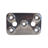 Viadana Stainless Steel 5-Hole Strap Fixing Plate 62 x 40 mm