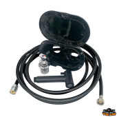 Trem N0132256 - Black Oval Shower Box With Mixer And Black Multijet Shower 2,50 m Hose