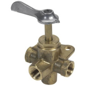 Moeller 033304-10 Brass 4-Way Petrol Valve - 1/4 NPT