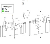 Bukh 00400-2R099 - Major Service Kit for R210J Sea Water Pumps