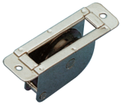 Allpa Stainless Steel Thru-Deck Single Block, Flat, 8mm, Sheave Ø38mm, Breaking Load 700kg