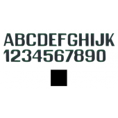 Black Letters And Numbers 150 mm K