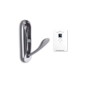 Foresti & Suardi 349.C - Coat Hook With Stainless Steel Spring Chrome 75x25 mm Blister