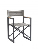ARC Marine Director's Chair The Square Aluminium Jute