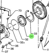Bukh 000E4977 - Intermediate Ring for DV36 and DV48 Injection Pump and Oil Cooler