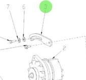 Nanni Diesel 95310883 - Alternator Belt Tensioner for N4 Series Engines