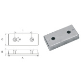 E. Polipodio NC058 Zinc Anode for Hull & Transoms – 100x50x10 mm