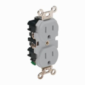 Marinco 15A Straight Blade Dual Receptacle GRY