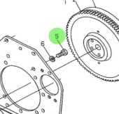 Nanni Diesel 970313048 - Bolt for Camshaft Injection Pump and Flywheel Assemblies