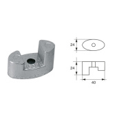 E. Polipodio OG028 Zinc Anode for Vetus Thruster BP129, 40x20x24 mm