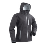 Plastimo Women’s Sailing Softshell Jacket, Black with Hood