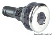 Osculati Black Nylon Skin Fitting with Stainless Steel Flange – 13-51 mm Hose Tail Through-Hull Connector