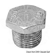 Osculati AISI 316 Stainless Steel Male Pipe Cap, 3/8" to 2"