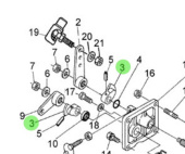 Nanni Diesel 970302855 - Speed Control Lever for Marine Engine Throttle Systems