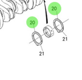 Nanni Diesel 970313025 - Side Metal for Crankshaft Pistons Assembly