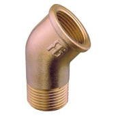 Guidi Brass 45° Elbow M/F BSPP Pipe Fitting (Male/Female Thread)