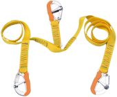 Allpa Life Line Model 'Hercules 2' With 3 Stainless Steel Snap Hooks, L=2000mm + 1000mm, Yellow