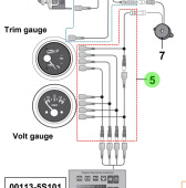 Bukh 00112-2H123 - Trim Gauge Wiring Harness for R210J and S270J Engines