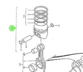 Nanni Diesel 970307517 - Engine Piston for 2.40HE Engines