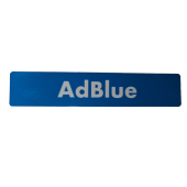 AdBlue Identification Sticker, Blue with White Lettering, Soft PVC, 100×20 mm
