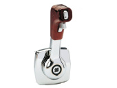 Ultraflex B310BR Side Mount Single Lever Control Dual Action Chrome-Coloured Finish with Brown Handle
