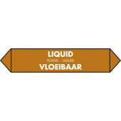 Marine Liquid Pipe Identification Sticker, English, German, French & Dutch, Soft PVC